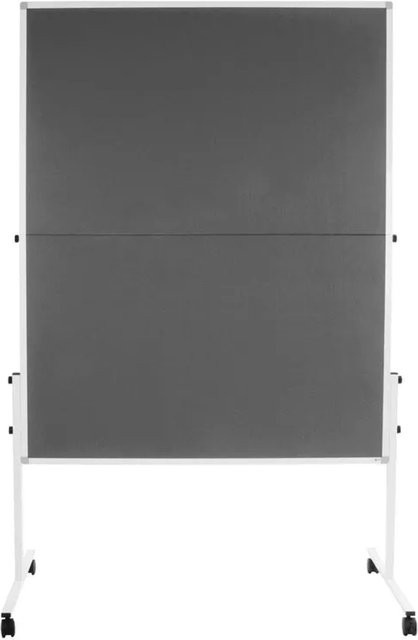 KARAT Moderationstafel aus Filz, klappbar und mobil mit Rollen, Grau, B: 150 cm, H: 120 cm - Bild 1