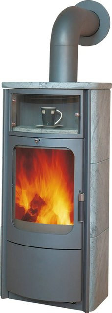 Hark Opera-B Kaminofen aus Naturstein in Steingrau mit 5 kW Leistung und Automatik - Bild 1