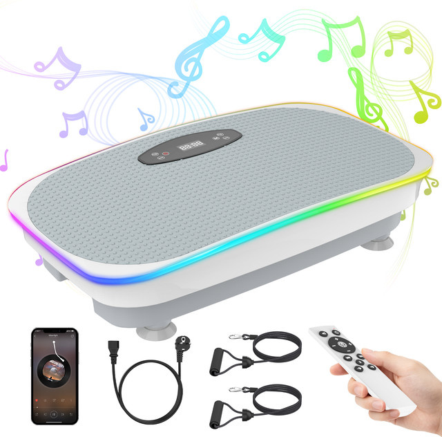 Lpnove S072 Smart Bluetooth Vibrations-Schlankheitsgerät mit LED-Digitaldisplay und 120 Geschwindigkeitsstufen in Weiß - Bild 1