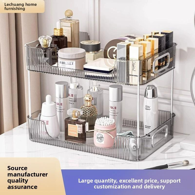 World-class Emporium Schreibtisch-Make-up-Organizer in Transparent als Aufbewahrungsregal für Kosmetika und Parfums - Bild 3
