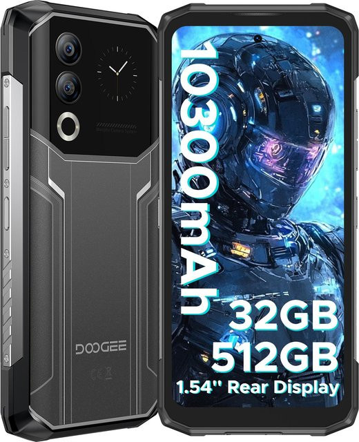 DOOGEE Blade20 Ultra Robustes Smartphone in Silber mit 512 GB Speicher, 10300 mAh Akku, 50 MP Kamera, 6,6 Zoll HD+ Display und NFC - Bild 1
