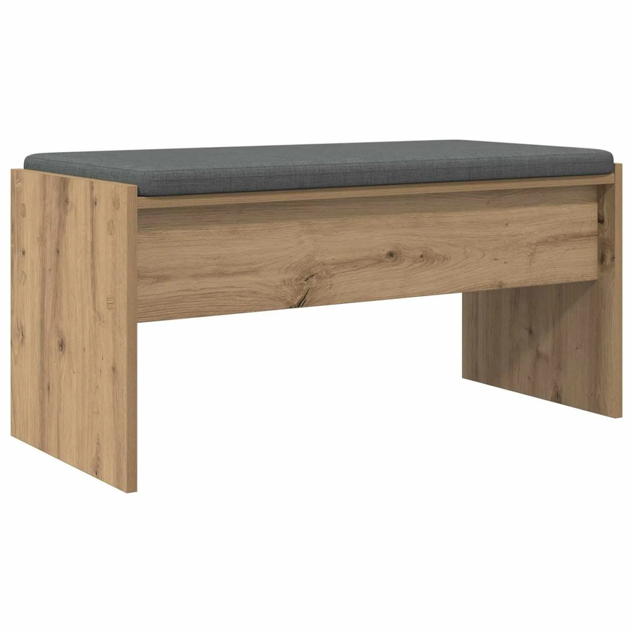 vidaXL Flurbank mit Kissen in Artisan-Eiche, modern, B/T/H: 83 x 38 x 40 cm - Bild 2