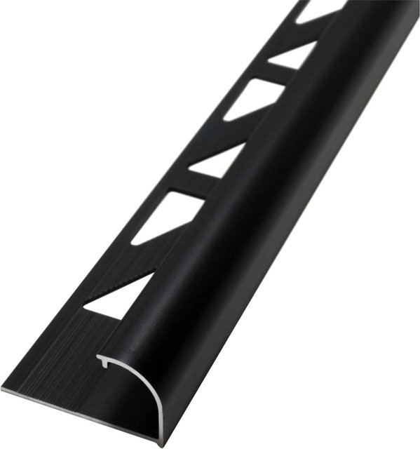 Dalsys Fliesenschiene Viertelkreis aus Aluminium in Schwarz, Länge: 2,5 m, Breite: 12,5 mm - Bild 1