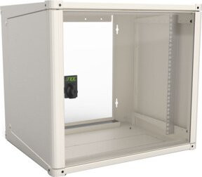 Enoc Wandschrank mit Glastür in Grau oder Weiß, B/T/H: 99,9 x 56,5 x 80,0 cm - Bild 1