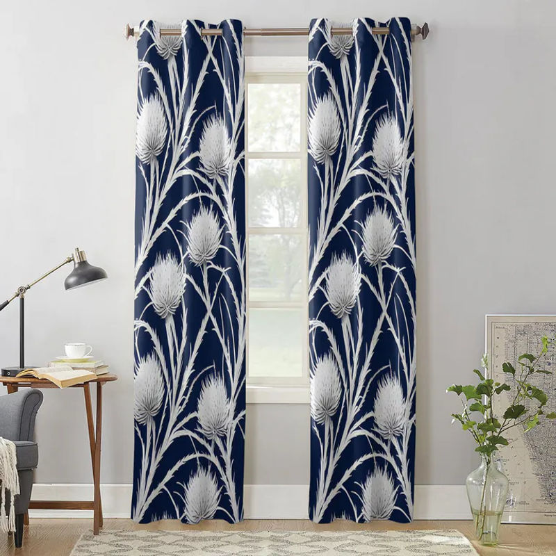Luxuriöser Volant-Fenstervorhang mit Epiphyllum-Textur von Super Six in Grau, Breite: 135 cm, Höhe: 60 cm - Bild 2