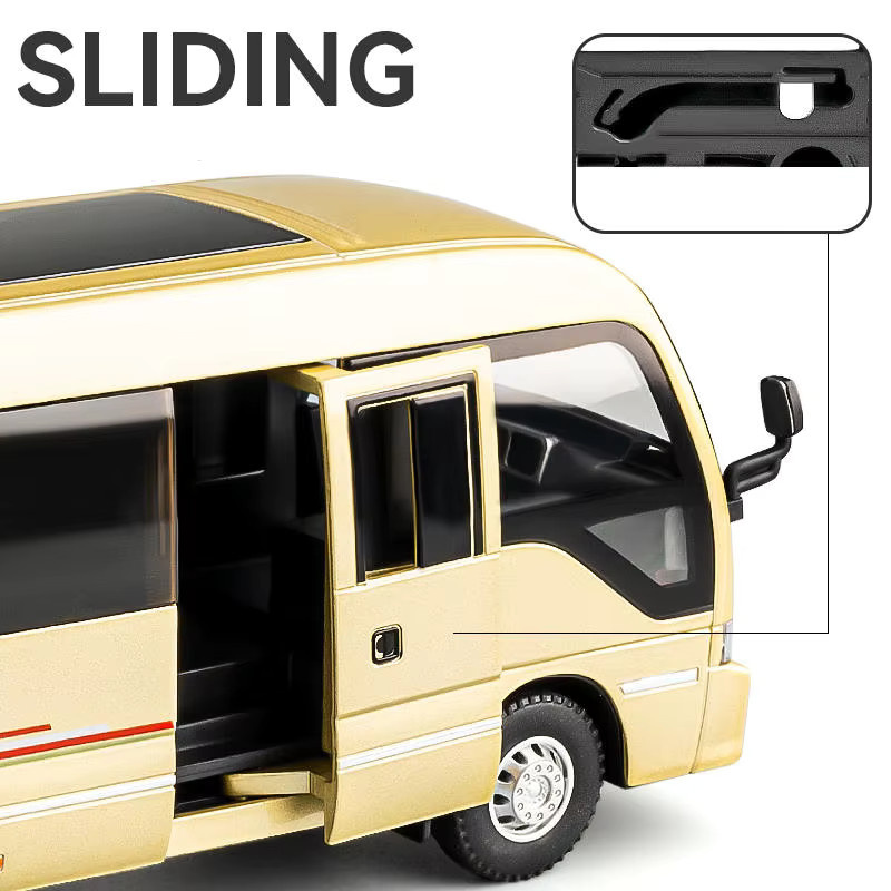 MAKEDA Bus Auto Modell, 1:32, Metall, mit Sound und Licht - Bild 4