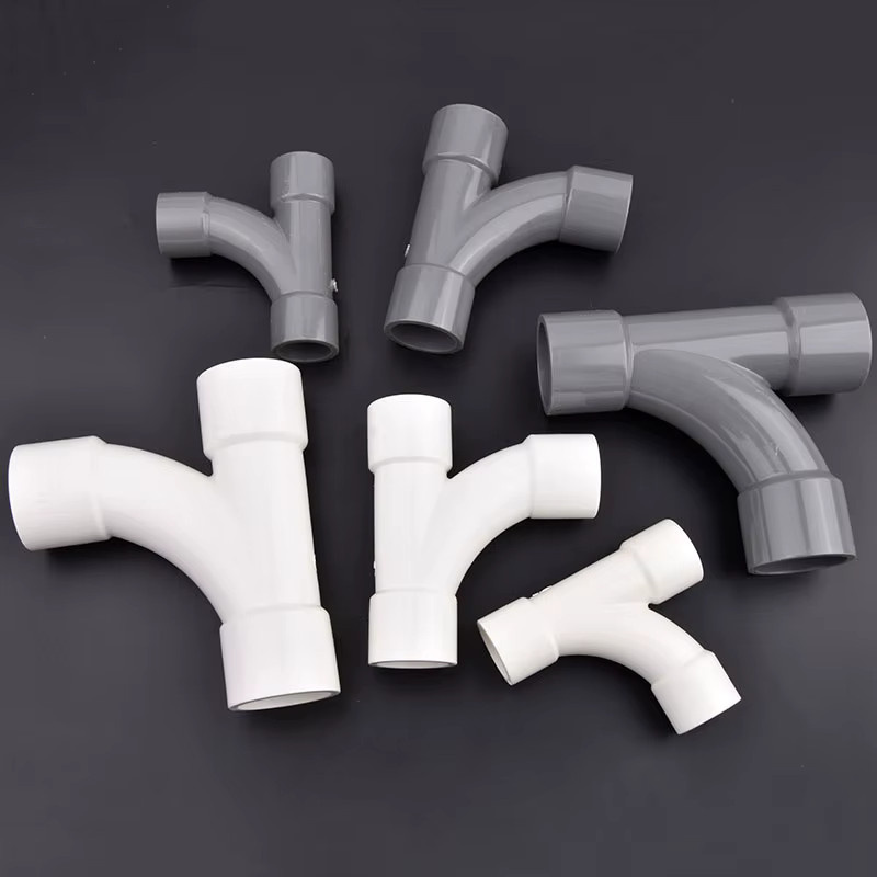 SgooHan PVC-Rohr Y-Typ-Anschluss 3-Wege-Splitter-Adapter mit 90-Grad-Winkel für Aquarium-Wasserrohrverbindungen, Grau - Bild 3