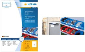 HERMA Wetterfeste Folien-Etiketten aus weißer Polyesterfolie, matt, selbstklebend, permanent, B/H: 21,0 x 29,7 cm - Bild 1