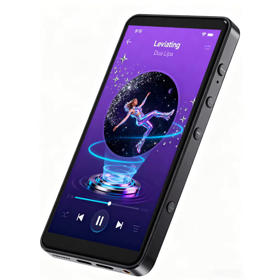 Famue MP3-Player mit Android 15, 5,2-Zoll-Bildschirm, 6GB RAM, 64GB ROM, Octa-Core MT6769, WLAN und Bluetooth 5.0, Schwarz - Bild 7