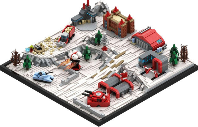 Gobricks Befehl & Eroberung sowjetische Basis rote Ziegel Baustein Spielzeug - Bild 1