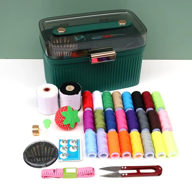 Untior Kunststoff-Aufbewahrungsbox mit Deckel und Griffen in Grün, stapelbare Organizer-Box für Zuhause, Büro und Badezimmer - Bild 5