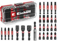 Einhell Impact Bit-Set S-Case 28-teilig aus Edelstahl in Rot und Transparent - Bild 1