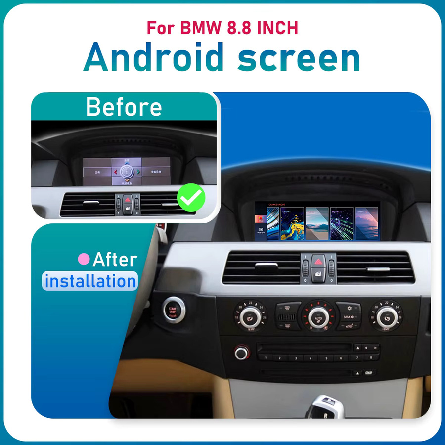 DMDNAVI Android Autoradio mit 8,8 Zoll Display für BMW 5er Serie E60 E61 E63 (2004-2008), Android 15, 8GB RAM, 64GB Speicher, mit Android Auto, Carplay, GPS-Navigation und Multimedia-Funktionen, Schwarz - Bild 7