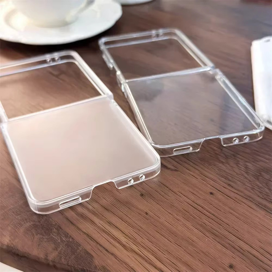 Transparente Ultradünne Schleif-Handyhülle für Samsung Galaxy Z Flip 7, FE 6, 5, 4, 3 5G mit schützender Hartschale - Bild 4