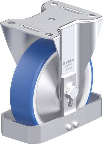 Blickle B-POTHS 160K-FA-FS Stahlblech-Bockrolle in Blau mit 160 mm Rad-Durchmesser und 400 kg Tragfähigkeit - Bild 1