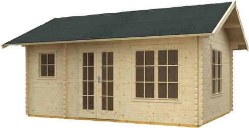 SKANHOLZ Gartenhaus Esbjerg 1 aus Holz in Beige mit B/H/T: 620 x 326 x 380 cm - Bild 1