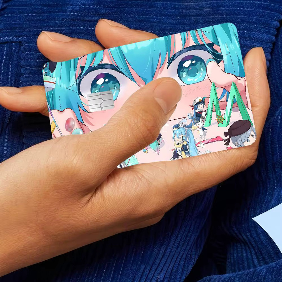 Hatsune Miku Fashion Matte Film Skin Aufkleber für Bank-Kredit-Debit-Karten in Gold, Silber, Schwarz und Multicolour - Bild 3