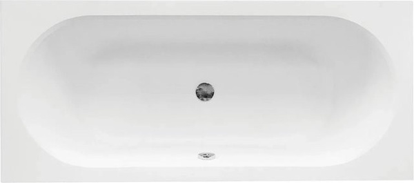 Bad Land Badewanne VITAE Rechteck aus Acryl in Weiß inklusive Bambus Badewannenablage, Kopfstütze und Füßen, B: 170 cm, T: 75 cm