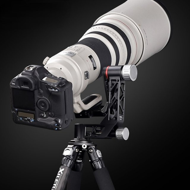 Professioneller 360-Grad-Panorama-Gimbal-Kopf für Stativ, DSLR-Kamera und Teleobjektiv, Schwarz - Bild 1