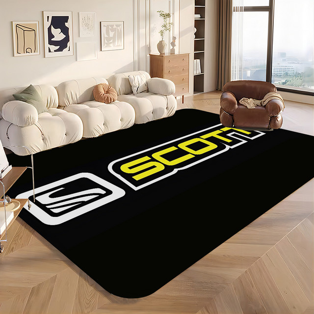 Rutschfeste S-Scott Bike Logo Badezimmermatte in Schwarz, Rechteckig, B/T: 60 x 40 cm - Bild 1