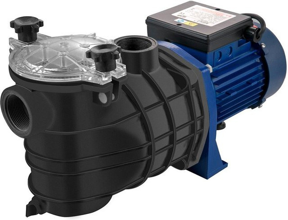 Buying Solutions MB Poolpumpe mit 15000 l/h Förderleistung und 750W Leistung in Schwarz für Einbau- und oberirdische Schwimmbecken mit Siebkorb