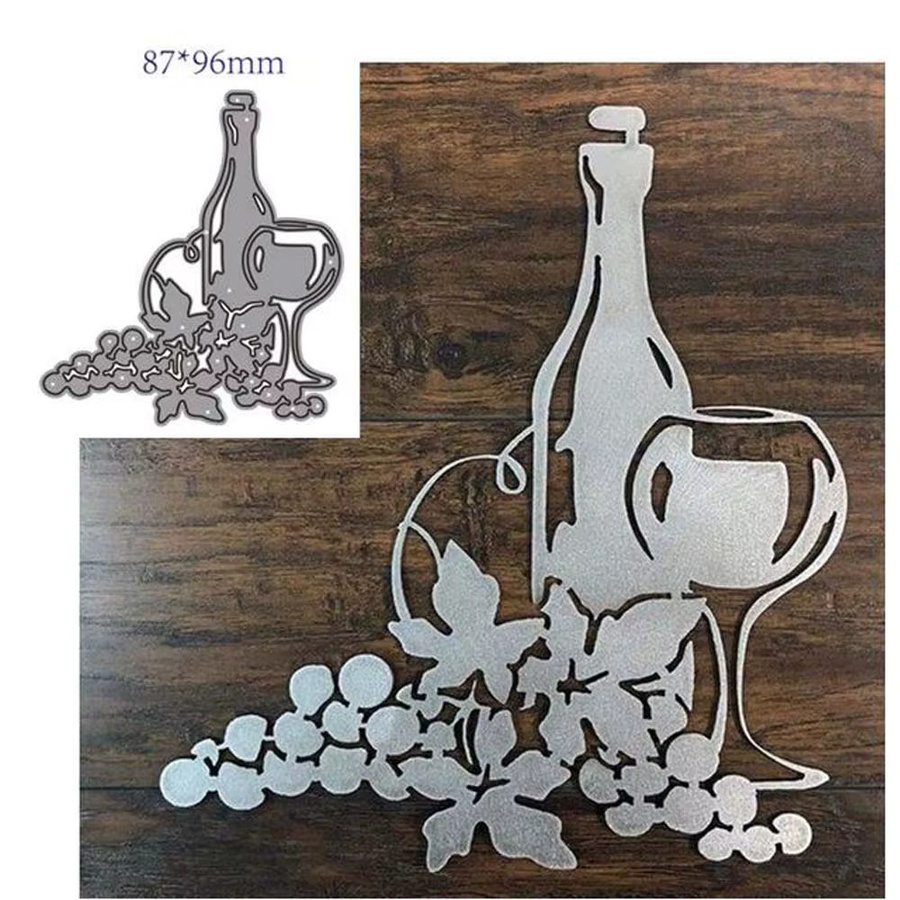 Metall-Stanzform Traube für DIY Scrapbooking und Papierhandwerk in Silber/Grau - Bild 2