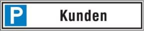 SafetyMarking Parkplatzschild aus Aluminium in Weiß B: 52 cm, H: 11 cm - Bild 1