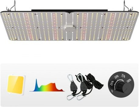 VEVOR 300W Dimmbare LED Pflanzenlampe mit Samsung 281B Vollspektrum Dioden, 40000lm Lichtstrom und 760nm Infrarot-Wellenlänge, B/H/T: 60 x 40 x 12 cm - Bild 1