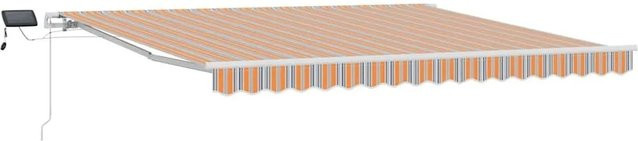 vidaXL Ausziehbare Markise Mehrfarbig B: 400 cm, T: 300 cm aus Polyester und Aluminium - Bild 1