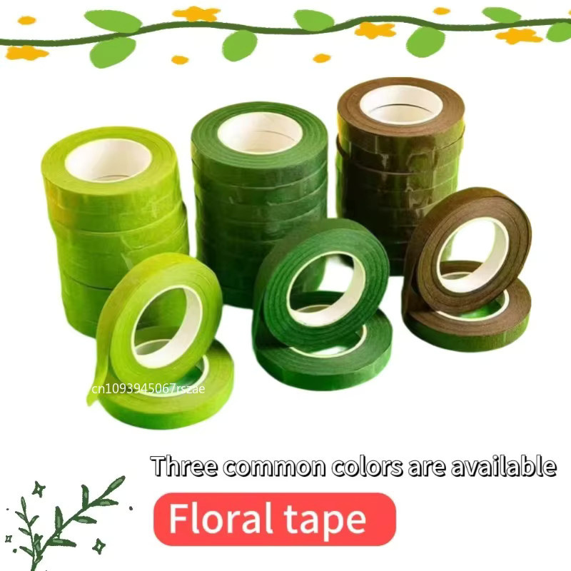 Floriculture DIY-Blumendekoration Set mit selbstklebendem Blumenstrauß, Papierbändern und Geschenkband in Grün für Hochzeiten und Partys - Bild 4
