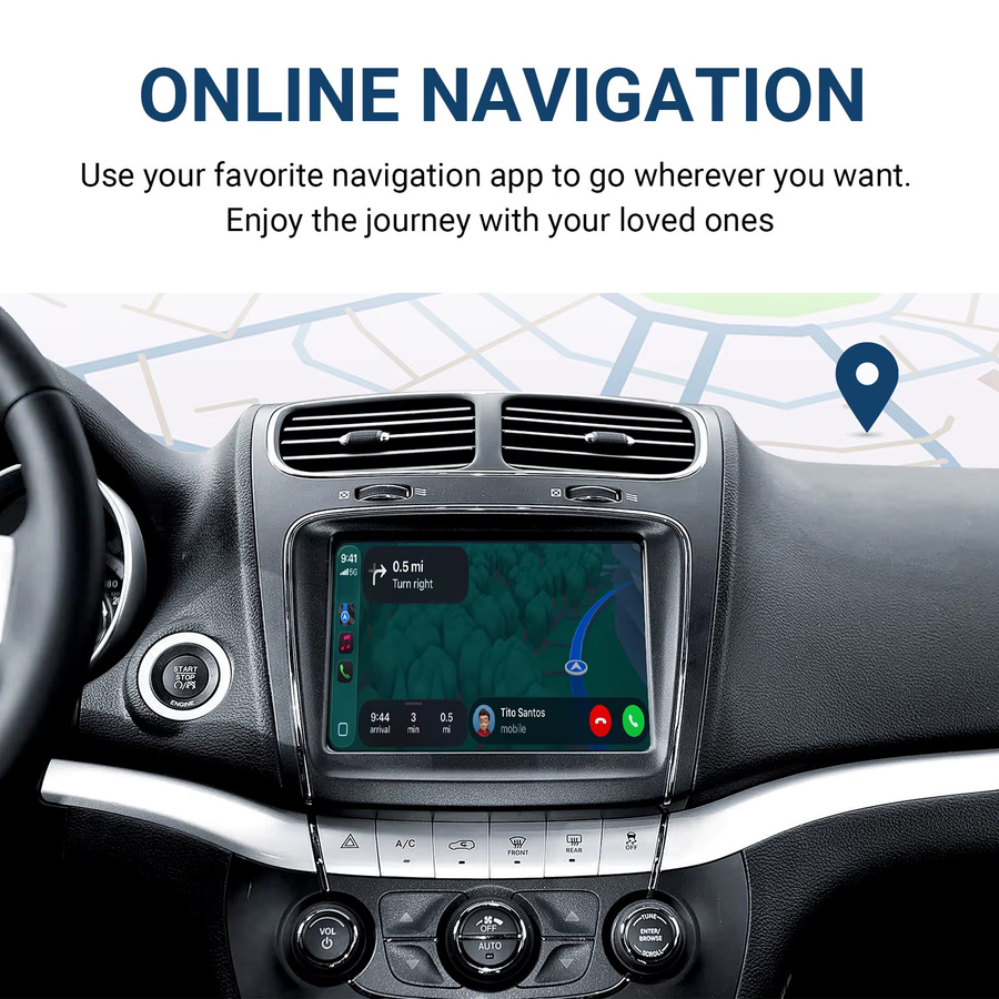 LEXXSON CarPlay und Android Auto Retrofit Kit Decoder-Box für Fiat Freemont 2013–2018, Schwarz - Bild 5