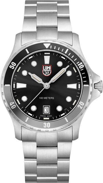 Luminox Herrenuhr, Quarz, Edelstahl, Schwarz, 40 mm, 10 ATM - Bild 1
