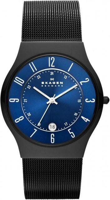 Skagen Armbanduhr Titan, Quarz, 37 mm, Blau, Herren - Bild 1