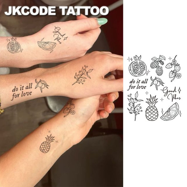 JKCODE TATTOO Kräuter-Tattoo-Sticker, Damen - Bild 1