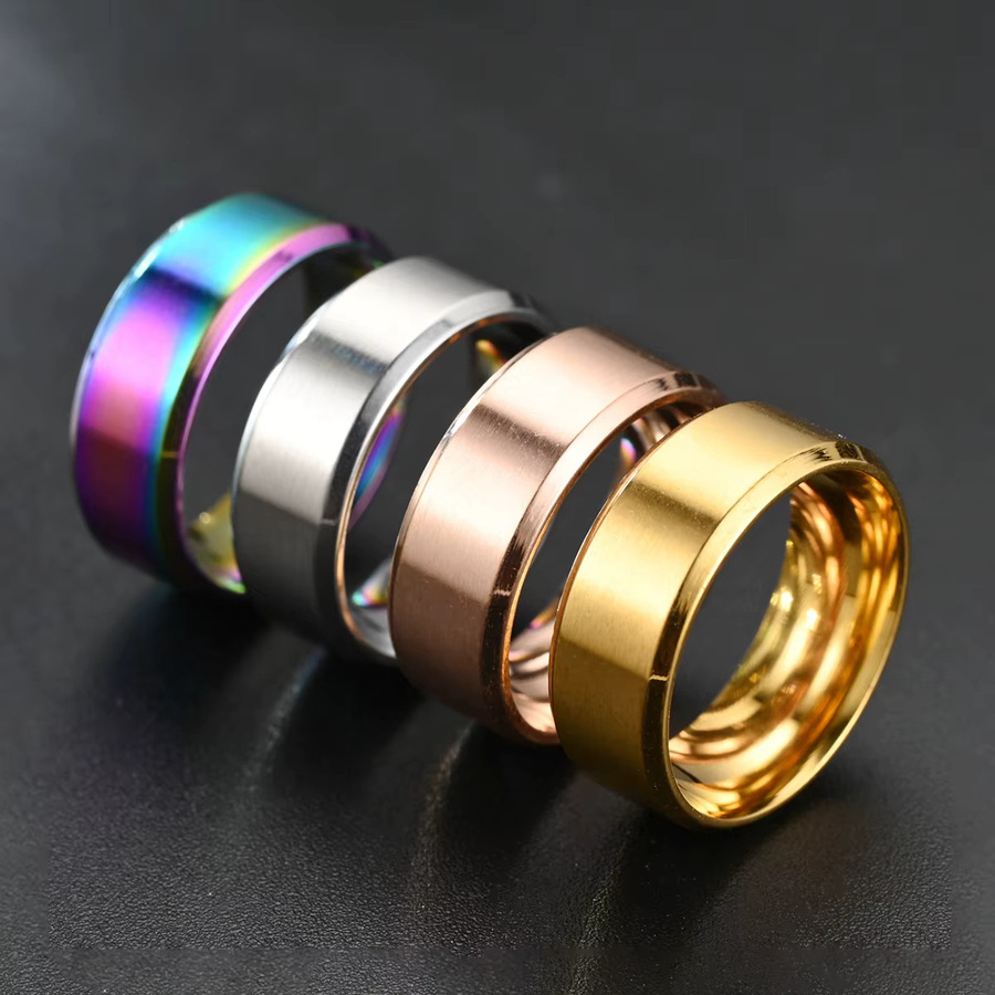 DAIPAN Ring Edelstahl, 8 mm, Unisex, Bunt - Bild 2