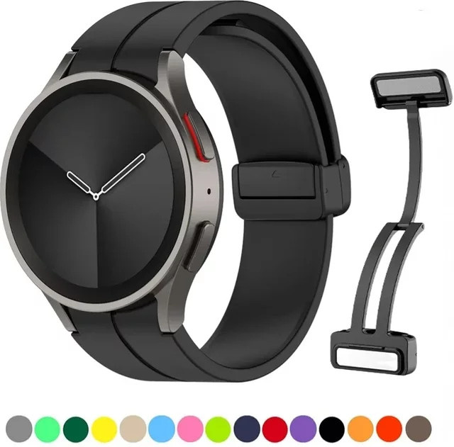 Soul Cool Uhrenarmband Silikon, Magnetschnalle, Schwarz, Unisex - Bild 1