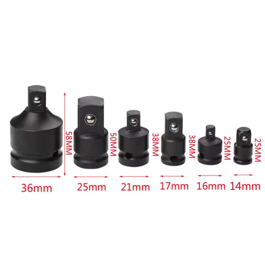 Skeyo Pneumatischer Steckschlüsseladapter-Satz mit Ratsche, Schwarz, 1/2 Zoll - Bild 2