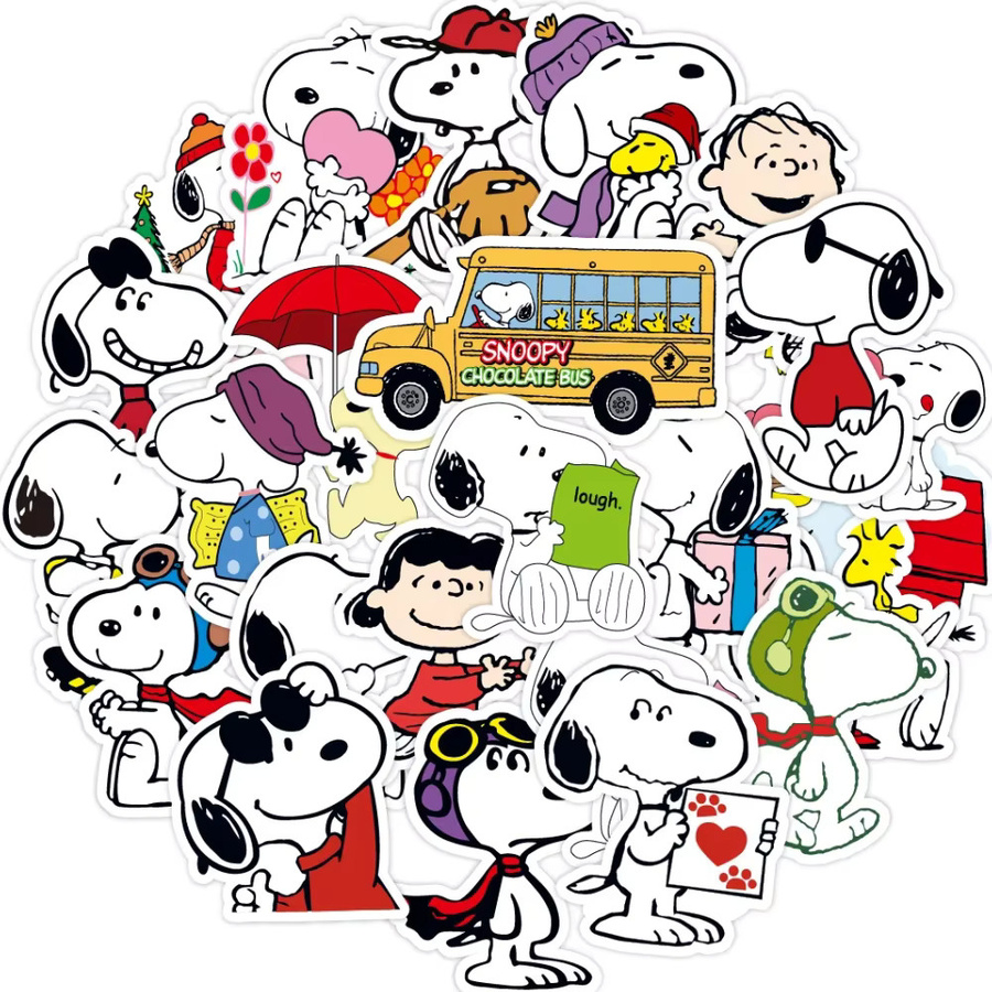 Bandai Snoopy Aufkleber, Nachfüllpack, 50-teiliges Set, Bunt / Mehrfarbig - Bild 2