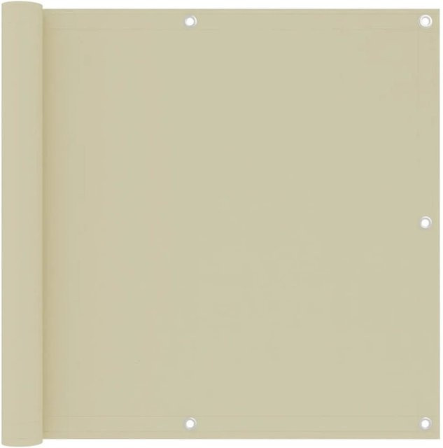 vidaXL Balkon-Sichtschutz aus Oxford-Gewebe mit PU-Beschichtung, Creme, B: 90 cm, H: 300 cm - Bild 1