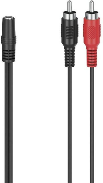 Hama Audio-Adapter mit 2 Cinch-Steckern und 3,5-mm-Klinken-Kupplung für Stereo-Verbindungen - Bild 1