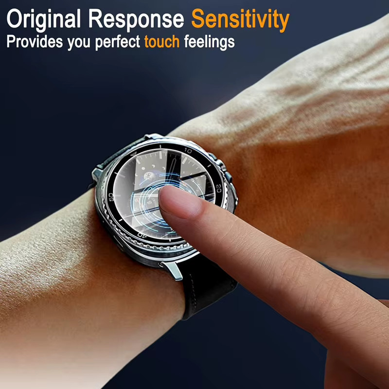 HUBANDE Glasschutzfolie für Samsung Galaxy Watch Ultra, 7, 6, 5, 4 Serie, transparent - Bild 3