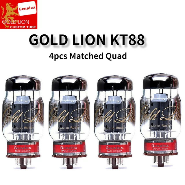 Gold Lion KT88 Vakuumröhre für HiFi-Audio-Verstärker, Quad-Set in Gold und Transparent, ersetzt KT77 KT66 EL34 6550 - Bild 1
