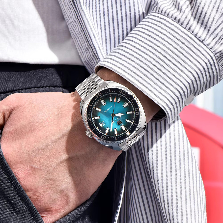 BENYAR Armbanduhr Automatik, Edelstahl, Blau, Herren - Bild 3
