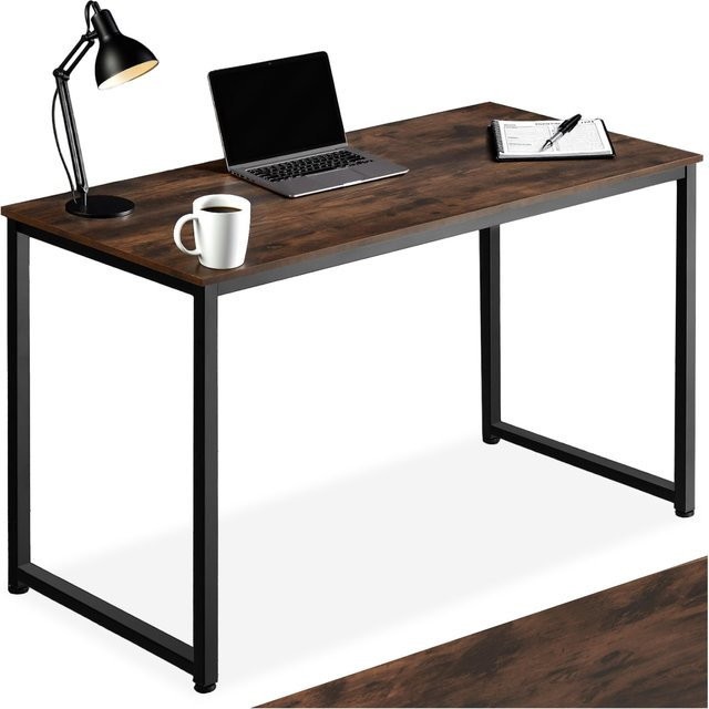tectake Schreibtisch Flint Industrial Style in Schwarz und Braun, B/T/H: 140 x 59 x 76,5 cm - Bild 1