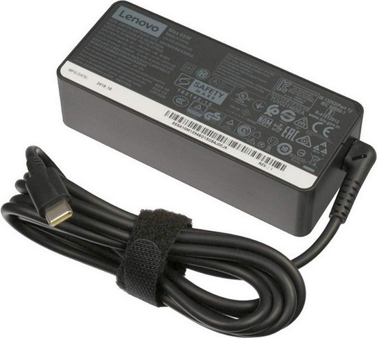 Lenovo Netzteil und Spannungsumwandler 65 W mit USB-C in Schwarz - Bild 1