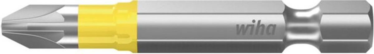 Wiha Bit Set Y-Bit 5-tlg. Pozidriv PZ2 50 mm 1/4" in Box gelb/silber - Bild 2