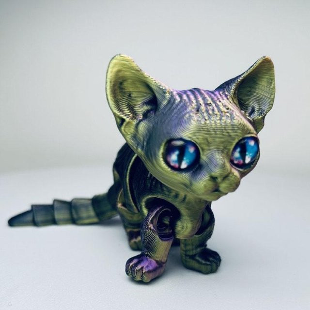 Binchi Outdoor Product 3D Gedruckte Katze, Bewegliche Gelenke, Fidget Spielzeug, für Erwachsene und Kinder - Bild 1