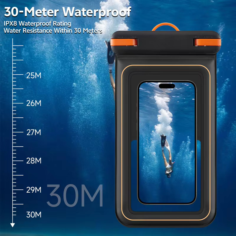 FaLi Qisubao Wasserdichte Universal-Handytasche mit doppellagigem Touchscreen für Outdoor-Sportarten in Schwarz oder Weiß - Bild 3
