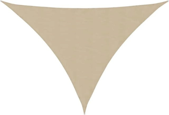 Furnicato Sonnensegel aus PU-beschichtetem Oxford-Gewebe, dreieckig, Beige, B/T/H: 4 x 5 x 6 m - Bild 1
