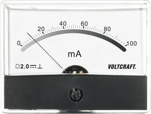 Voltcraft AM-86X65/100mA/DC Einbau-Messgerät mit Drehspule in Weiß - Bild 1